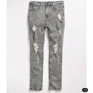 Empyre Verge Chad Tapered Charcoal Skinny Jeans Size 27 Kids